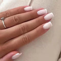 Pink French 24Pcs Nails Set
