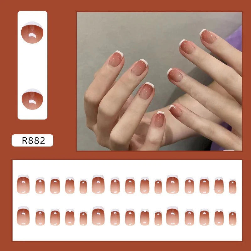 Honey French 24Pcs Nails Set