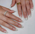 Glossy French 24Pcs Nails Set