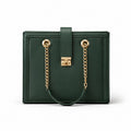 Emerald Luxe Chain Tote Bag
