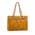 Amber Luxe Chain Tote Bag