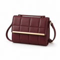 Maroon Luxe Quilted Crossbody Bag